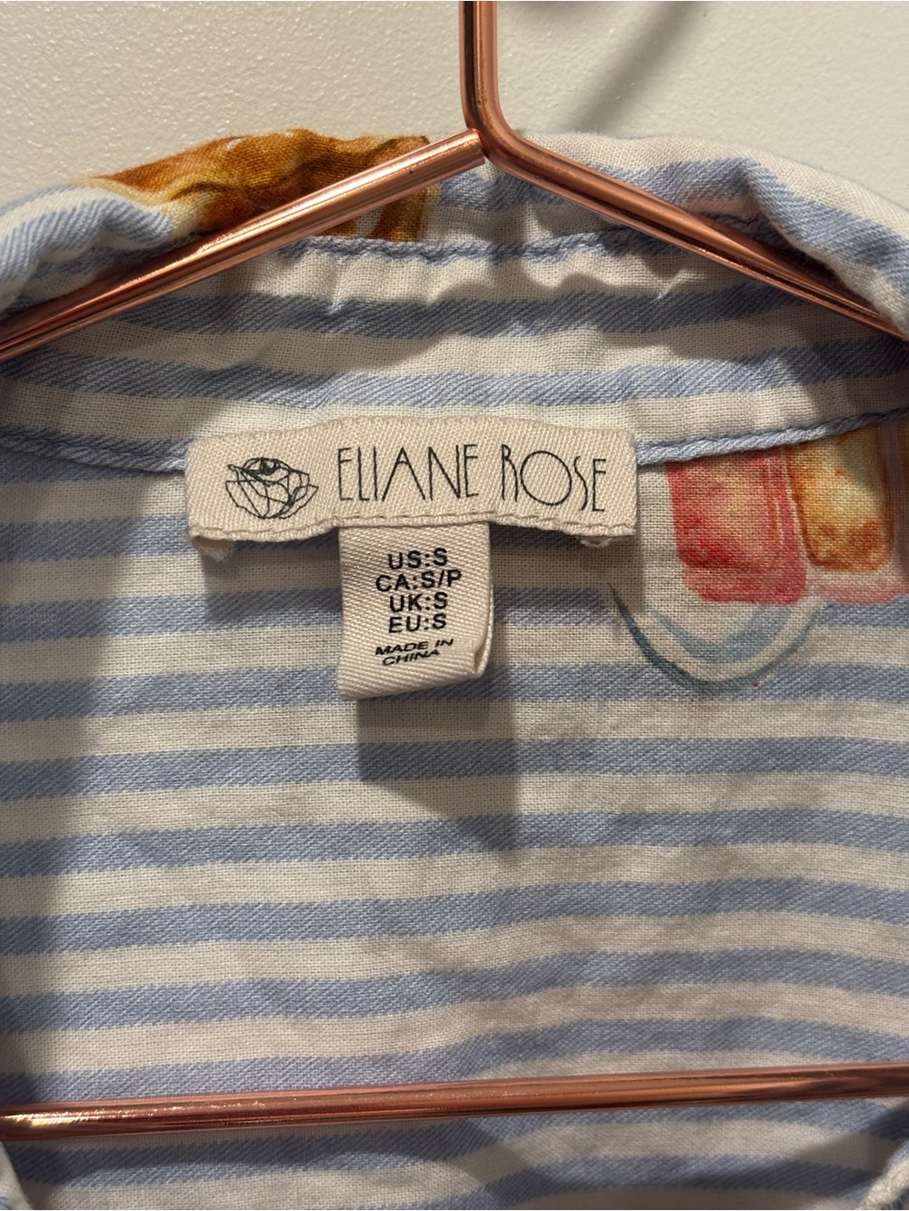 ELAINE ROSE Croissant Print Button-Down - Picture 2 of 3